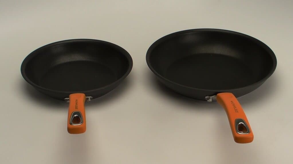 A black non-stick PTFE (Teflon) coated frying pan surface