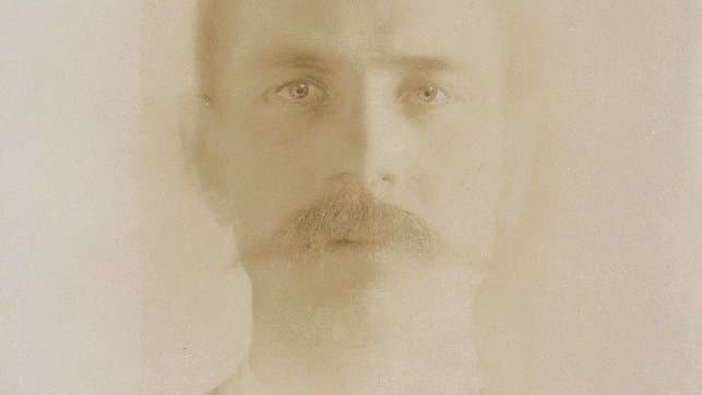 A nineteenth-century composite photographic portrait, made by blending several exposures of different faces into one