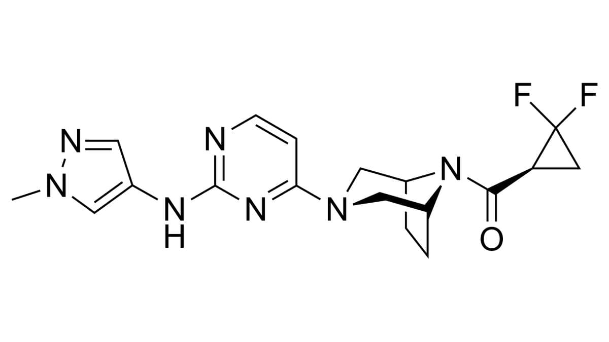 The skeletal chemical structure of brepocitinib