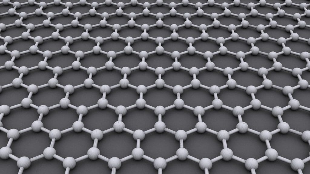 A physical ball-and-stick model of a repeating crystal lattice structure