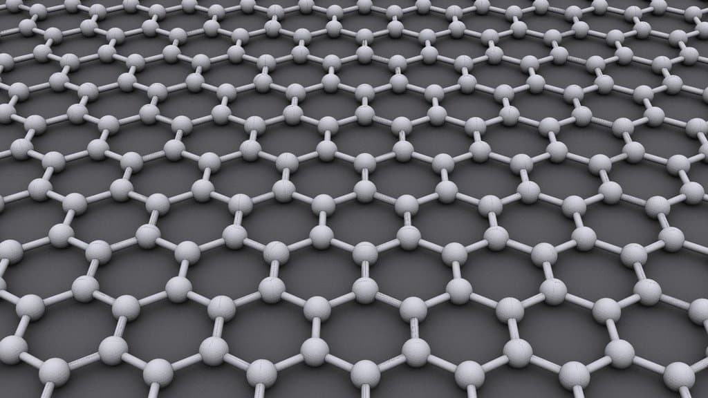 A physical ball-and-stick model of a repeating crystal lattice structure